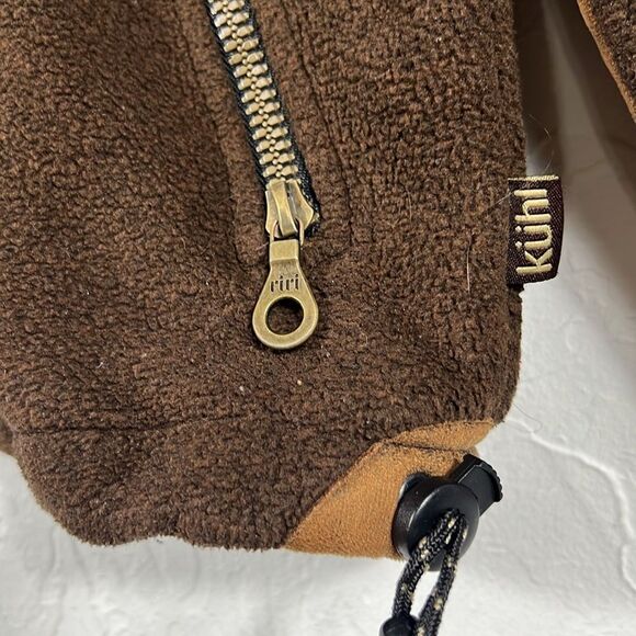 🔥🔥 KUHL Fleece Sherpa Fleece Jacket Full zip Brown Men Size Medium - EXCELLENT - Picture 4 of 12